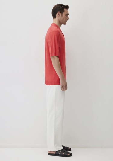  Mavi Pembe Kısa Kollu Triko Polo 0710304-70967