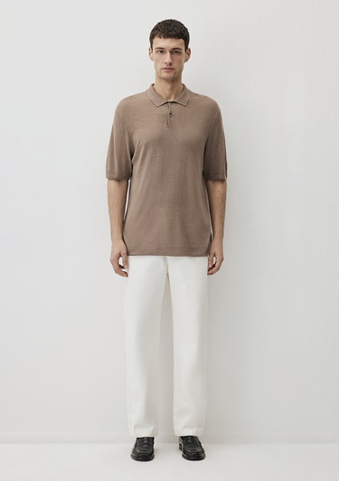  Mavi Kahverengi Kısa Kollu Triko Polo 0710304-70321