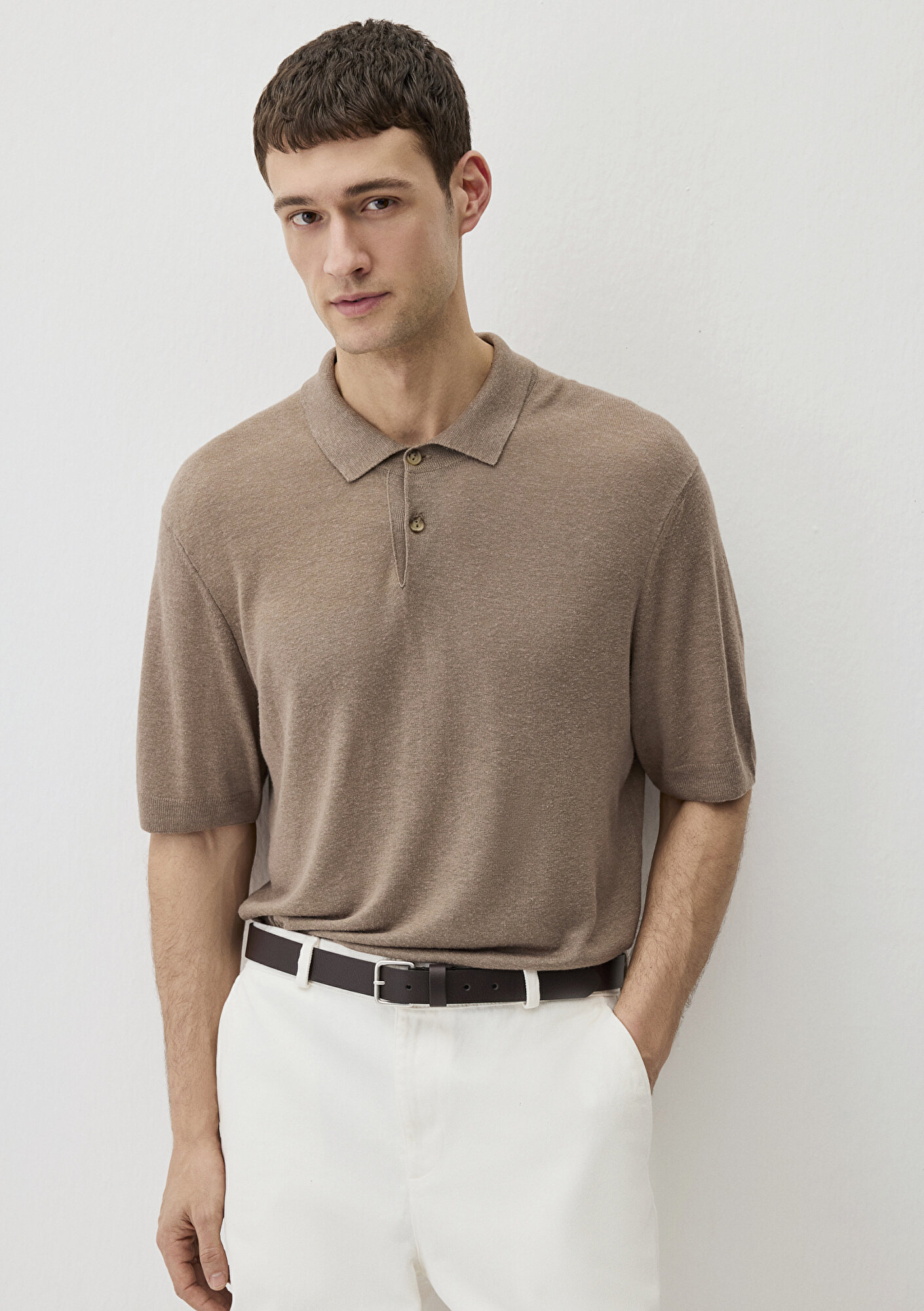 Mavi Kahverengi Kısa Kollu Triko Polo 0710304-70321