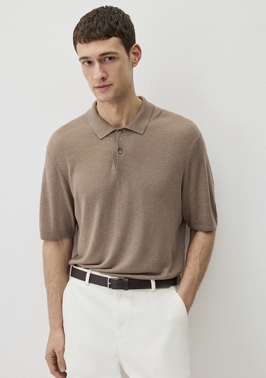  Mavi Kahverengi Kısa Kollu Triko Polo 0710304-70321