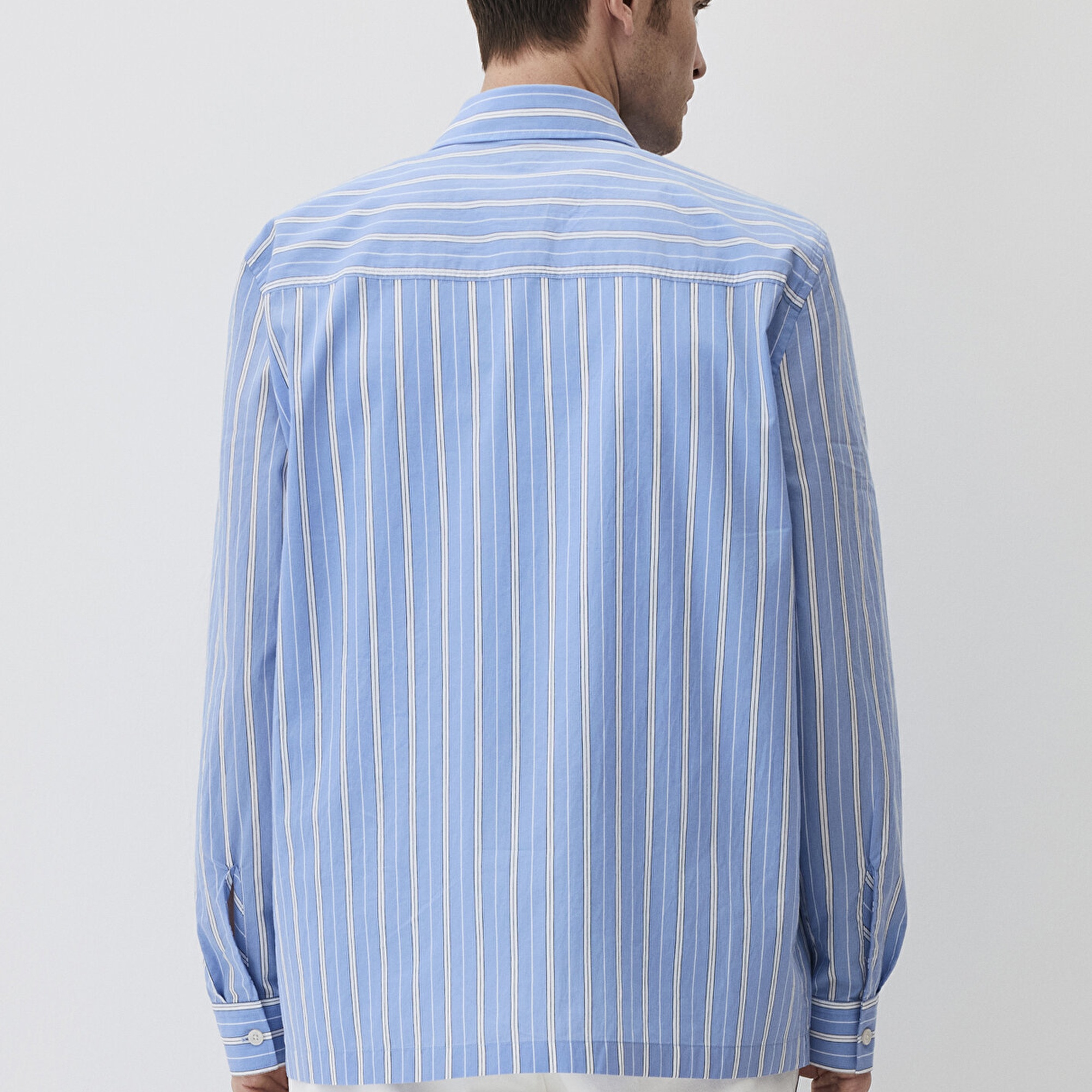 Mavi Çizgili Mavi Gömlek Regular Fit / Normal Kesim 0211493-81960