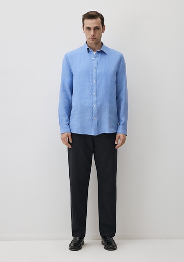  Mavi Mavi Keten Gömlek Regular Fit / Normal Kesim 0211496-89517