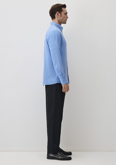  Mavi Mavi Keten Gömlek Regular Fit / Normal Kesim 0211496-89517