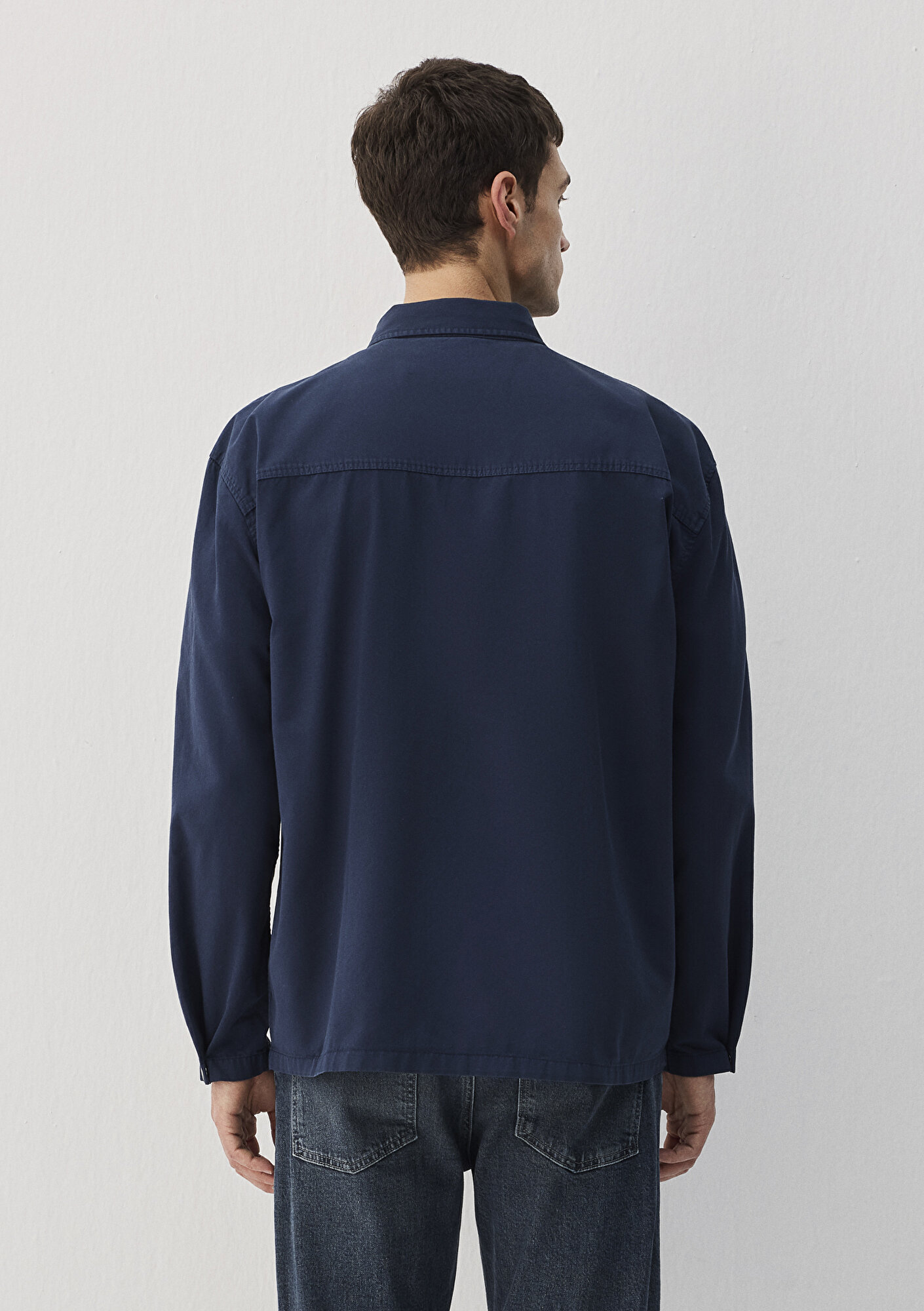 Mavi Lacivert Gömlek Loose Fit / Bol Rahat Kesim 0211076-70497