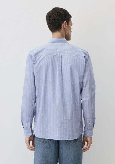 Mavi Çizgili Mavi Gömlek Regular Fit / Normal Kesim 0211429-70717