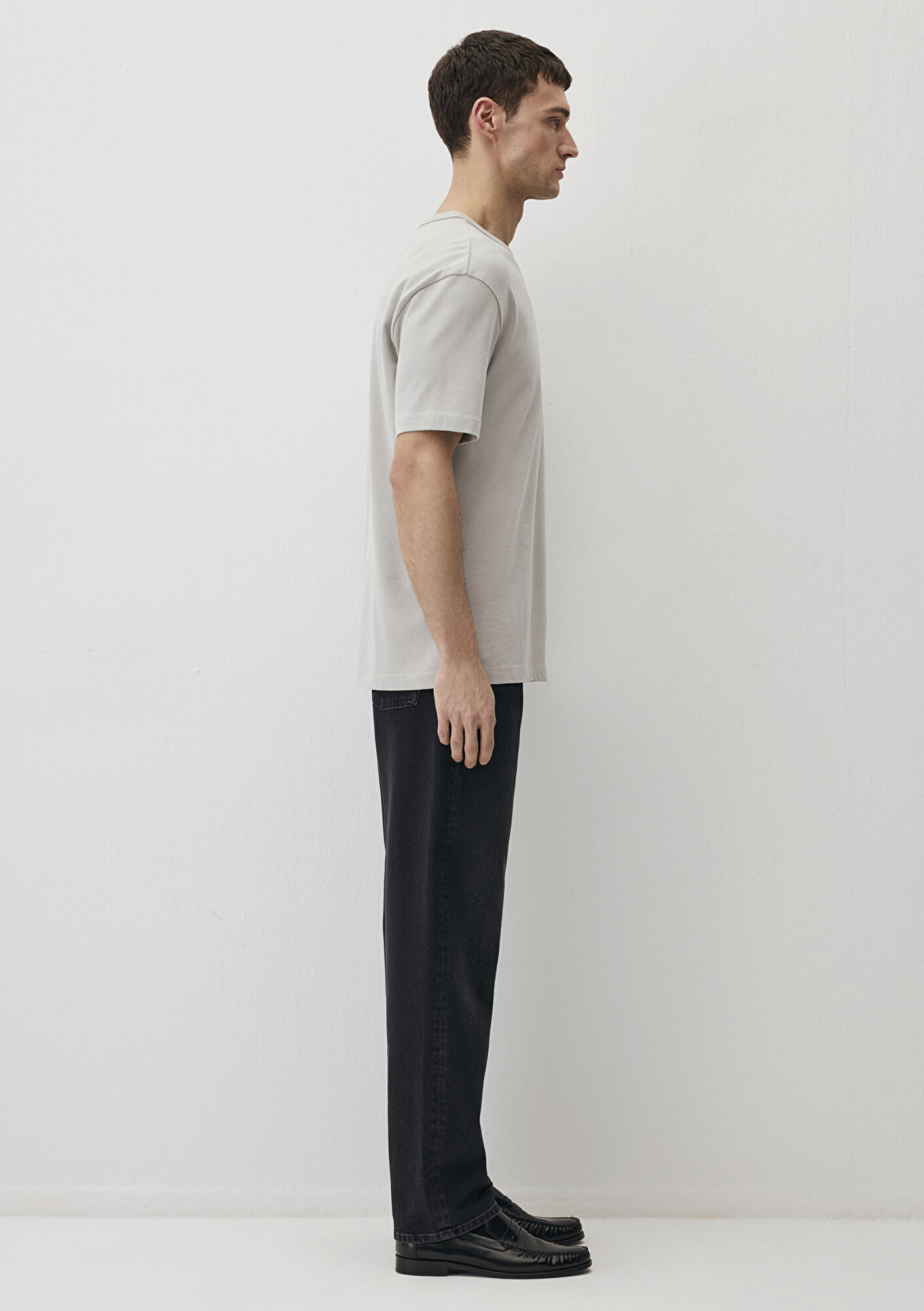  Mavi Gri Basic Tişört Loose Fit / Bol Rahat Kesim 0612264-70074