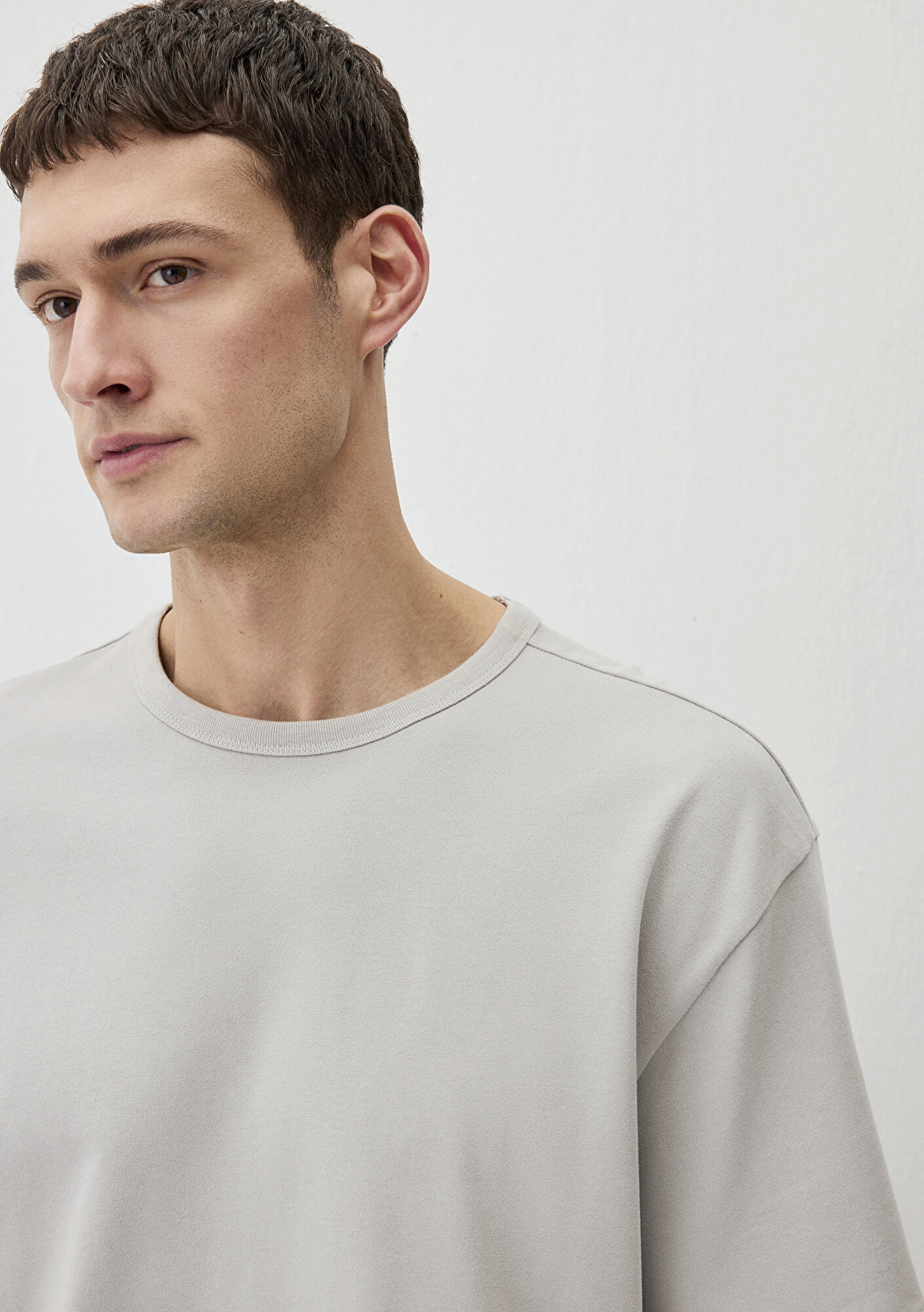  Mavi Gri Basic Tişört Loose Fit / Bol Rahat Kesim 0612264-70074