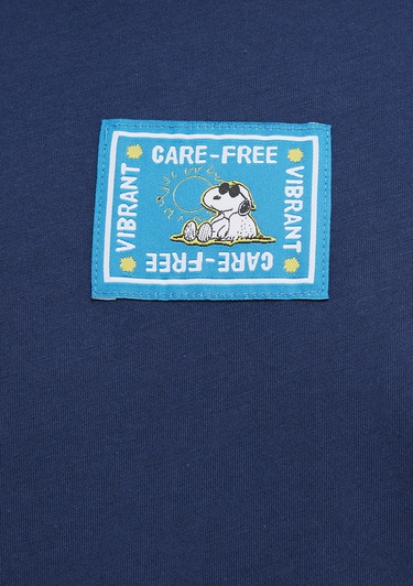  Mavi Snoopy Baskılı Lacivert Tişört Regular Fit / Normal Kesim 1614053-70488