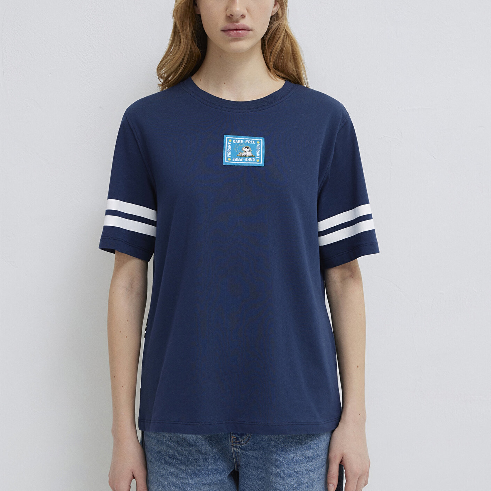 Mavi Snoopy Baskılı Lacivert Tişört Regular Fit / Normal Kesim 1614053-70488