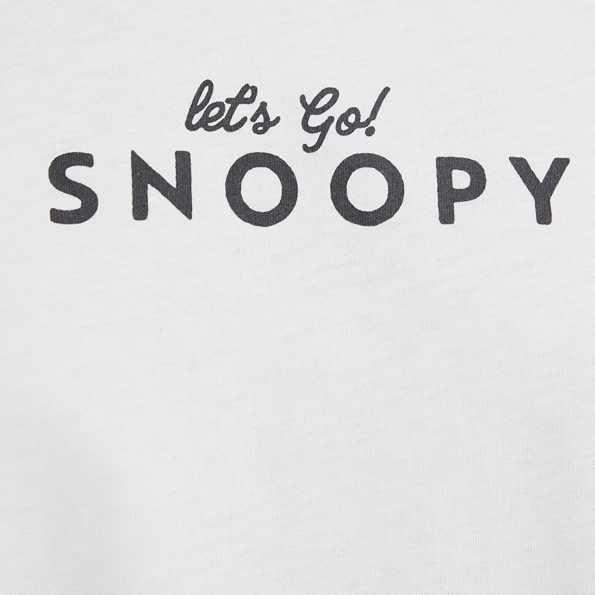 Mavi Snoopy Baskılı Ekru Tişört Loose Fit / Bol Rahat Kesim 1614055-70057