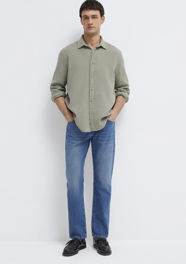  Mavi Yeşil Gömlek Regular Fit / Normal Kesim 0211518-71484