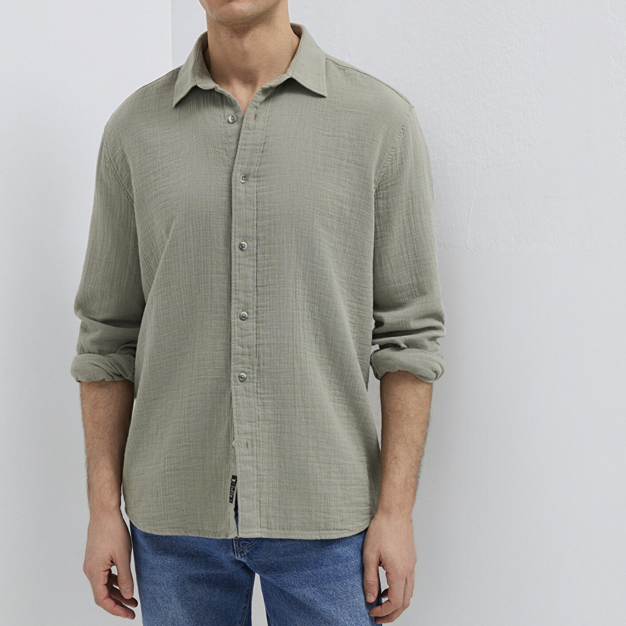 Mavi Yeşil Gömlek Regular Fit / Normal Kesim 0211518-71484