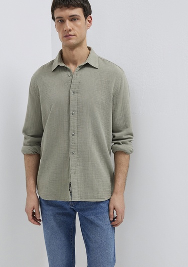  Mavi Yeşil Gömlek Regular Fit / Normal Kesim 0211518-71484