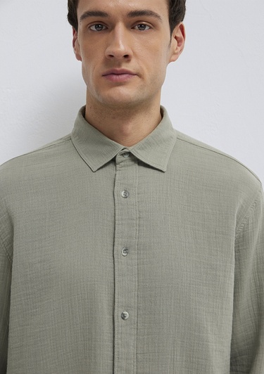  Mavi Yeşil Gömlek Regular Fit / Normal Kesim 0211518-71484