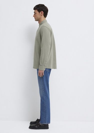  Mavi Yeşil Gömlek Regular Fit / Normal Kesim 0211518-71484