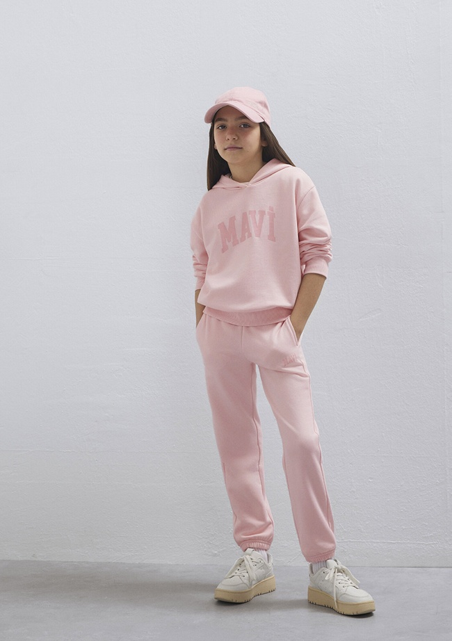  Mavi Mavi Logo Baskılı Pembe Sweatshirt 7S10147-71007