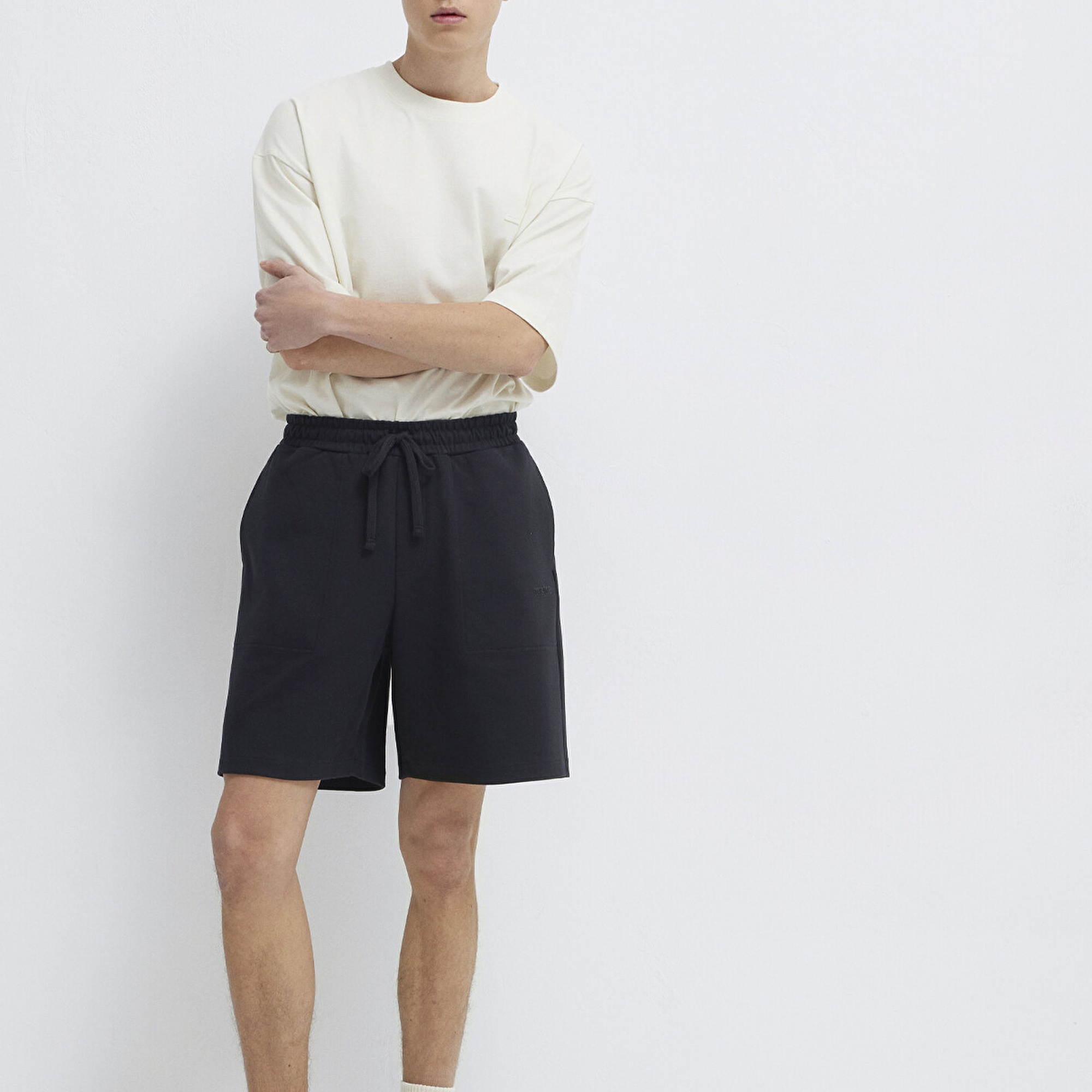 Mavi MVJNS Baskılı Siyah Şort 0010586-900