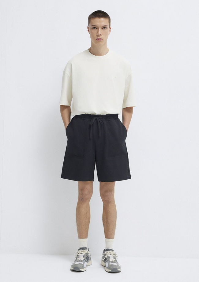  Mavi MVJNS Baskılı Siyah Şort 0010586-900