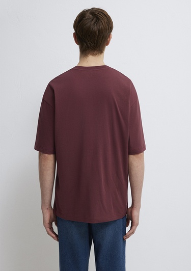  Mavi Mavi Baskılı Bordo Tişört Oversize / Geniş Kesim 0613211-70396