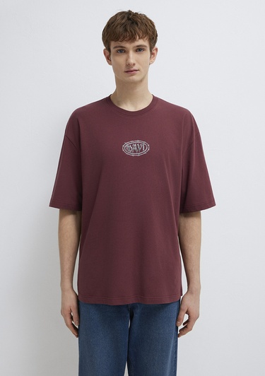  Mavi Mavi Baskılı Bordo Tişört Oversize / Geniş Kesim 0613211-70396