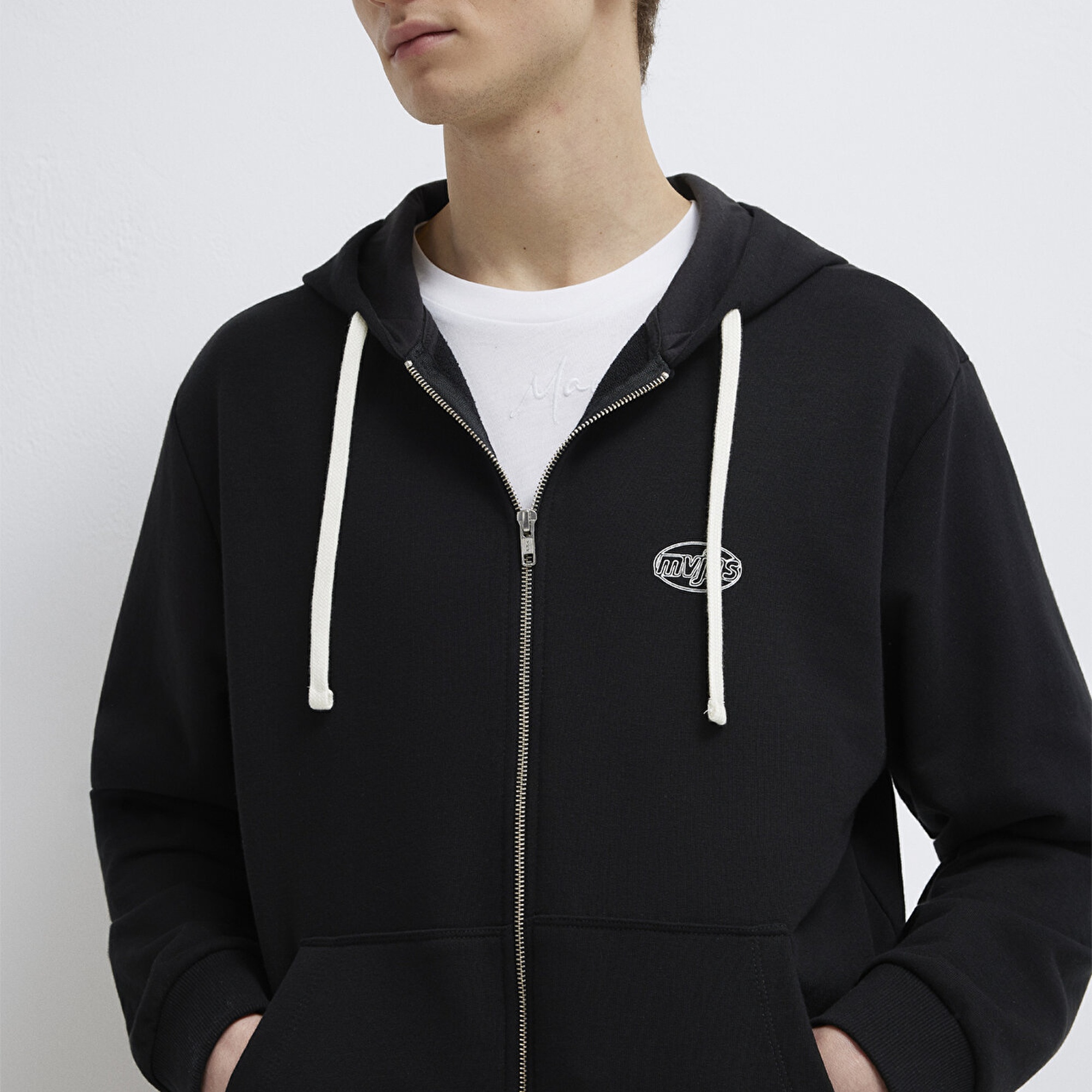 Mavi Mavi Logo Baskılı Fermuarlı Sweatshirt 0S10557-900