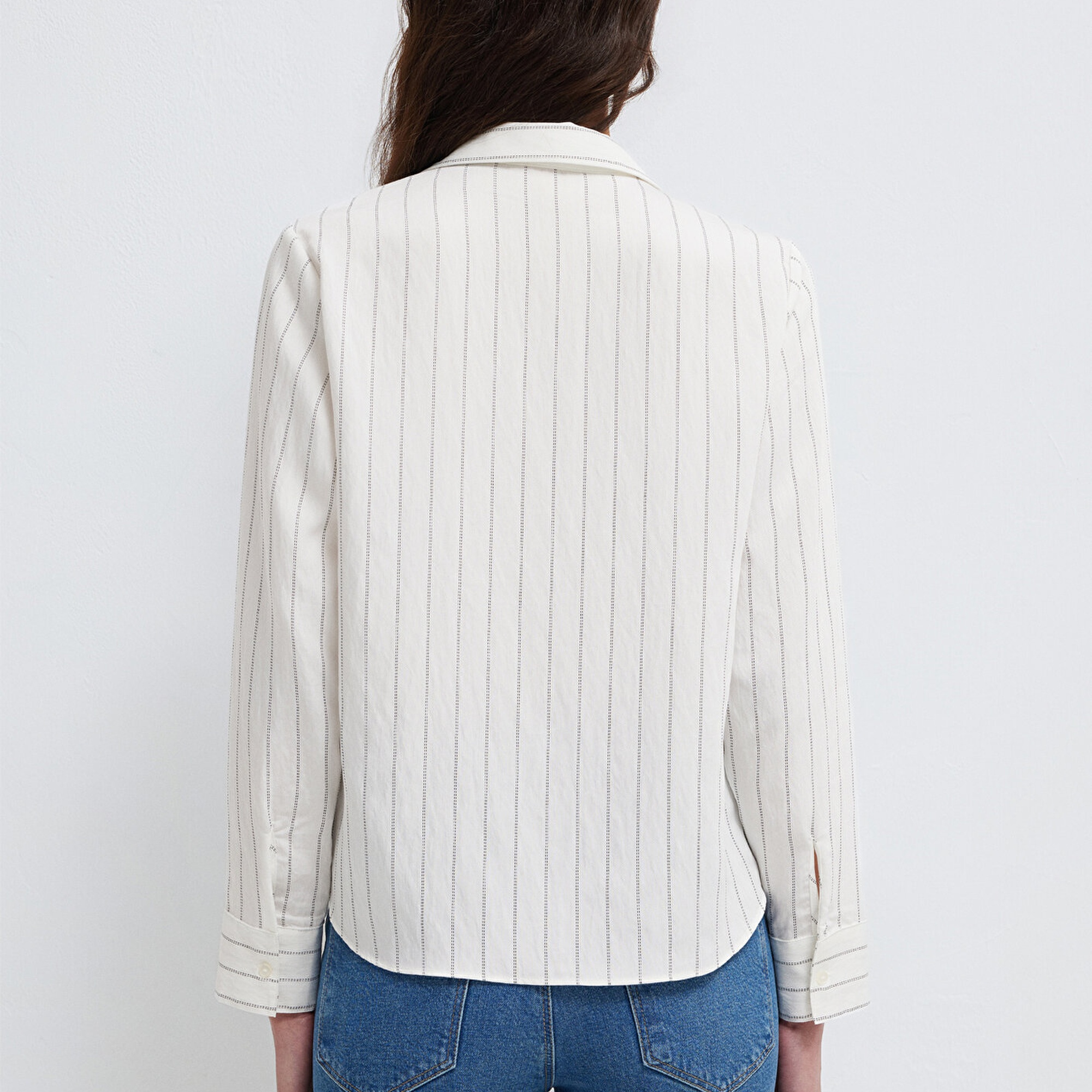 Mavi Çizgili Bluz 1211427-83485