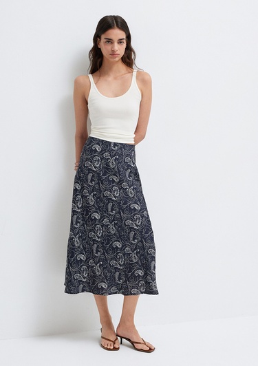  Mavi Beyaz Etek 1310583-91475