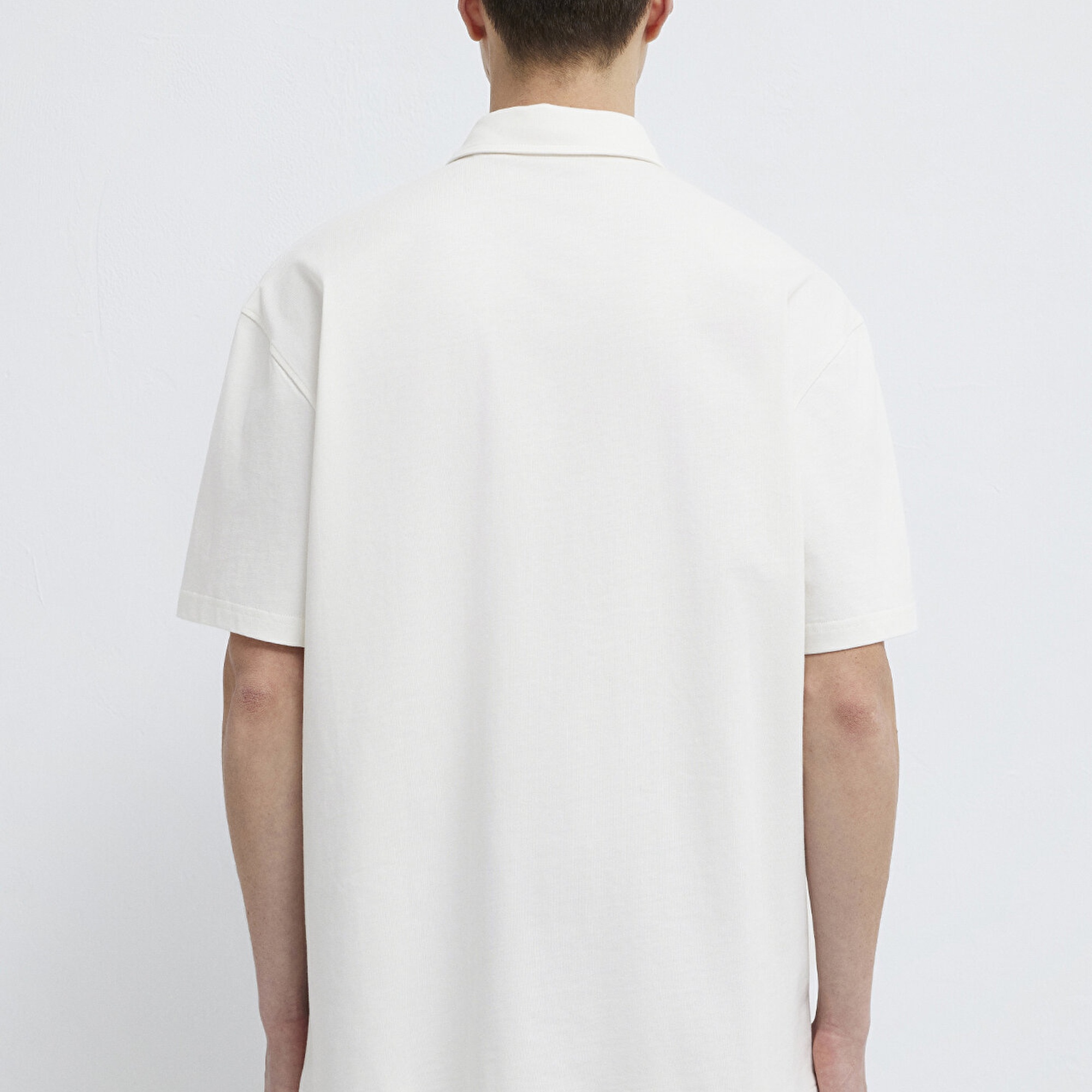 Mavi Mavi Logo Ekru Polo Tişört Loose Fit / Bol Rahat Kesim 0613180-70057