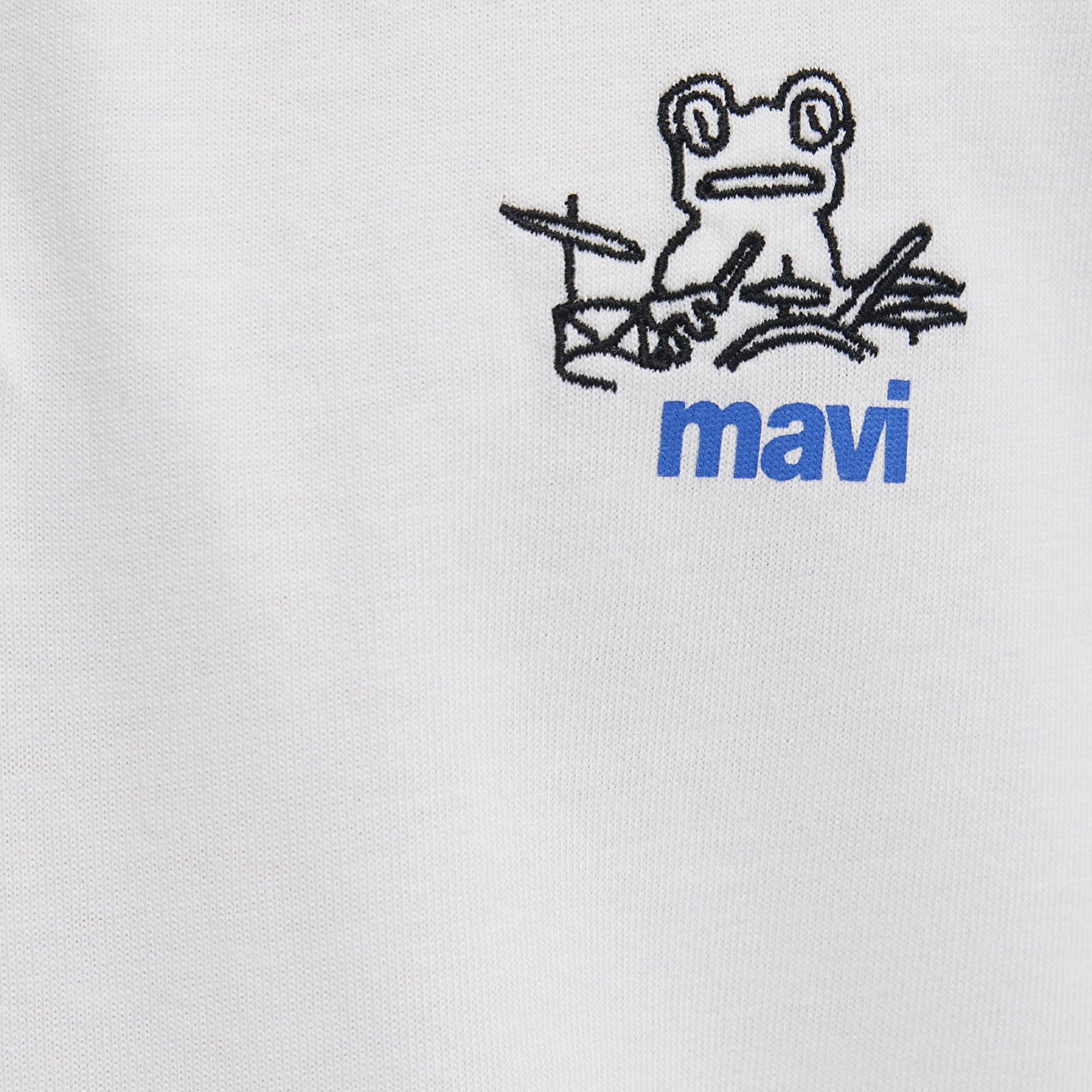 Mavi Mavi Logo Ekru Polo Tişört Loose Fit / Bol Rahat Kesim 0613180-70057