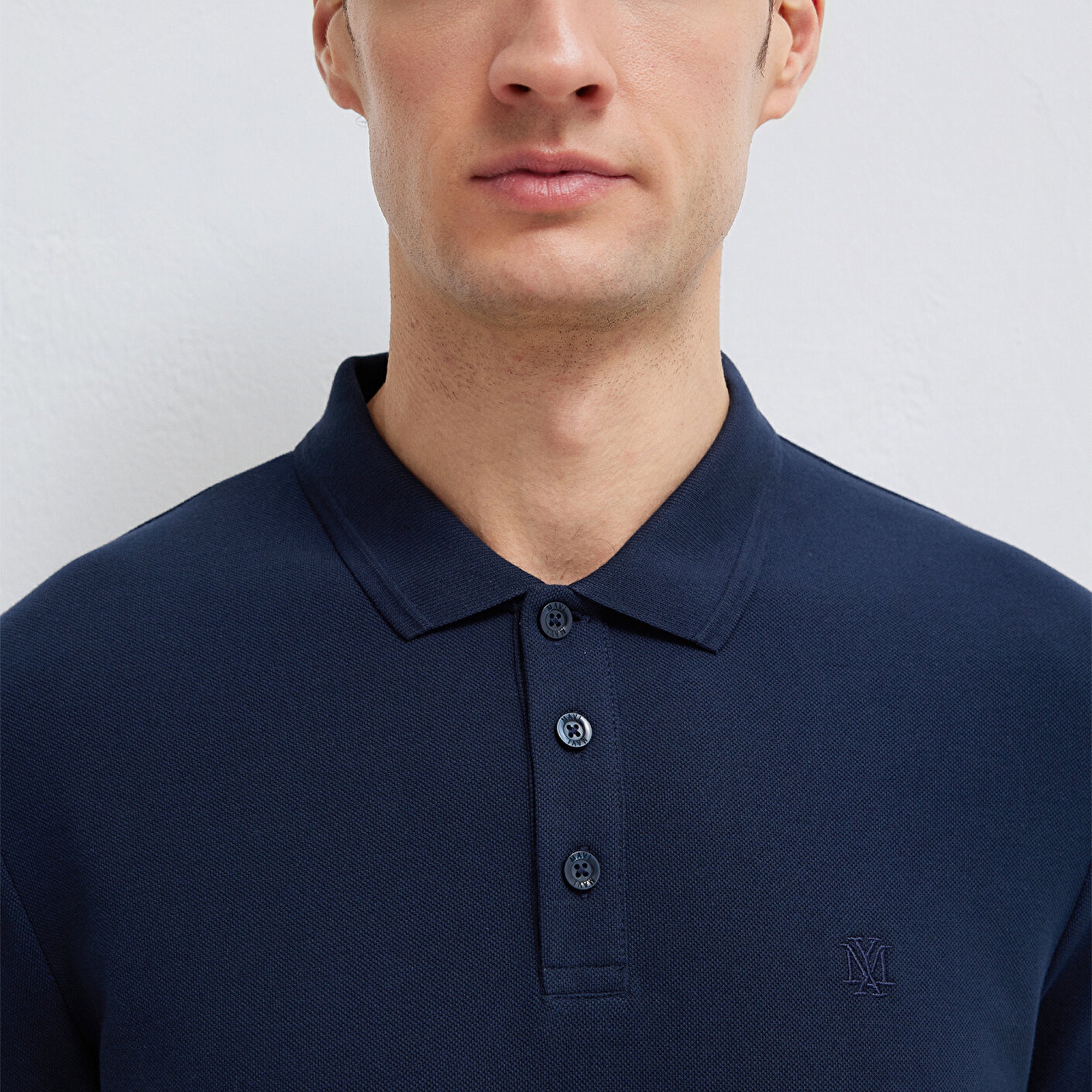 Mavi Lacivert Polo Tişört Slim Fit / Dar Kesim 064946-70490