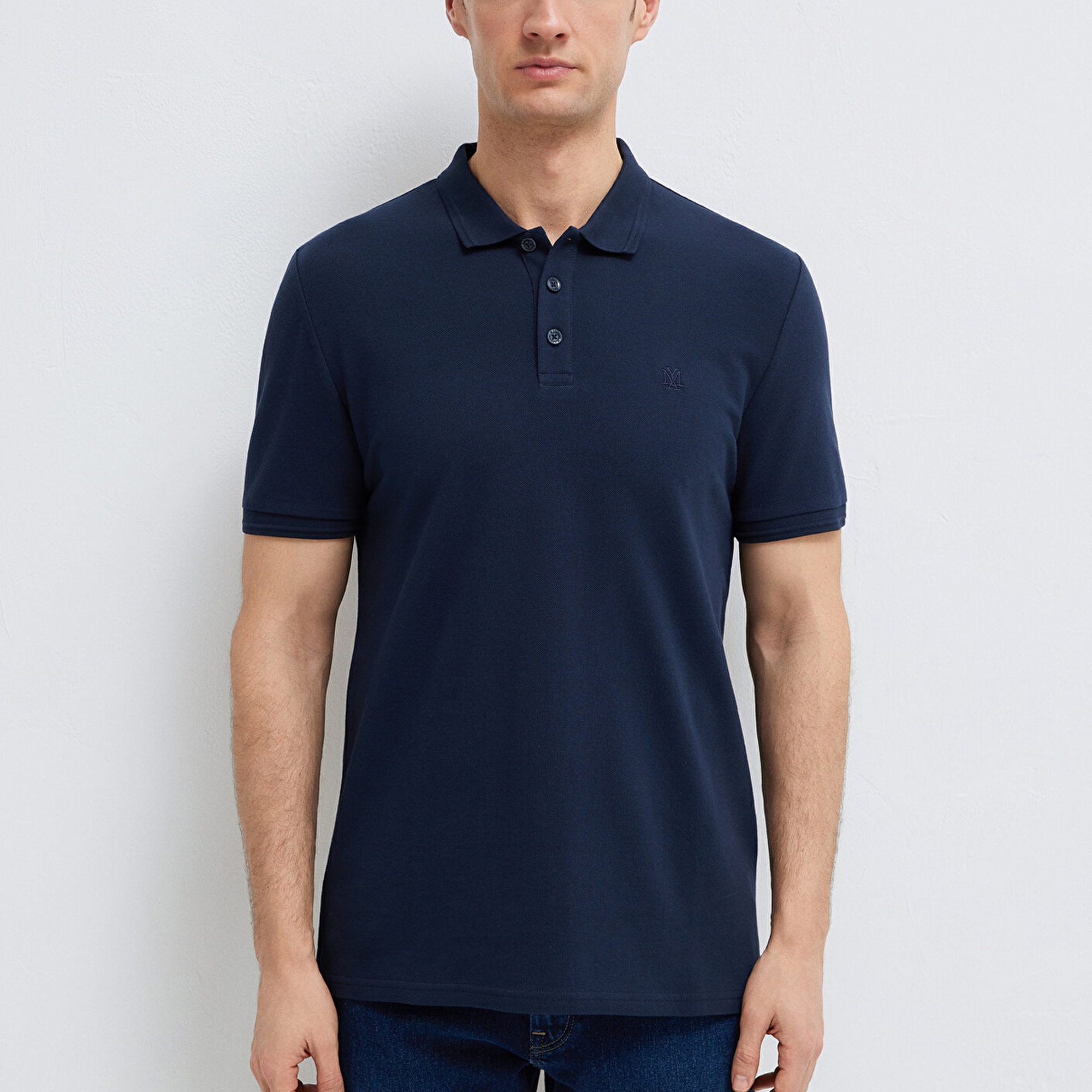 Mavi Lacivert Polo Tişört Slim Fit / Dar Kesim 064946-70490