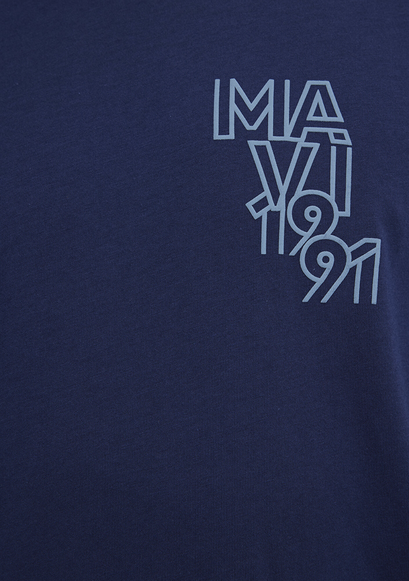 Mavi Mavi 1991 Baskılı Lacivert Tişört Loose Fit / Bol Rahat Kesim 0613147-70492