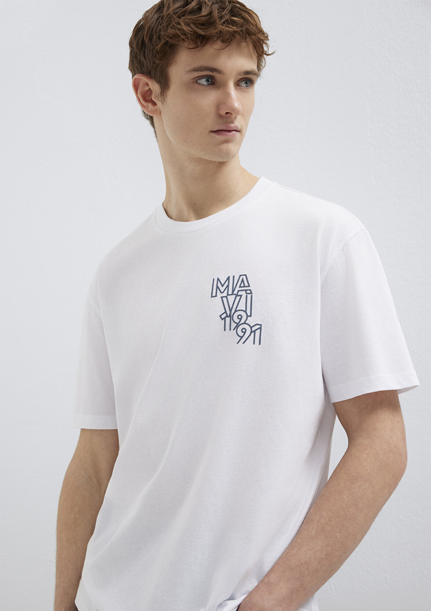 Mavi Mavi 1991 Baskılı Lacivert Tişört Loose Fit / Bol Rahat Kesim 0613147-70492