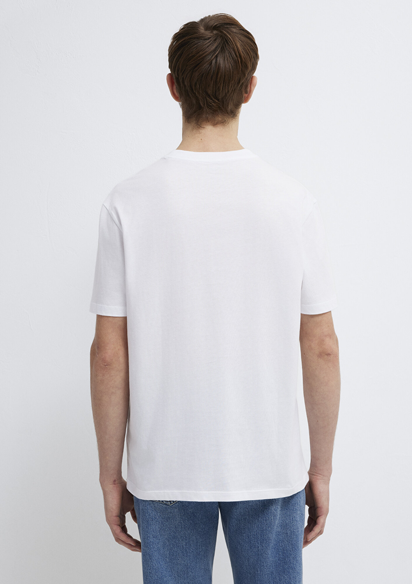  Mavi Mavi 1991 Baskılı Beyaz Tişört Loose Fit / Bol Rahat Kesim 0613147-620