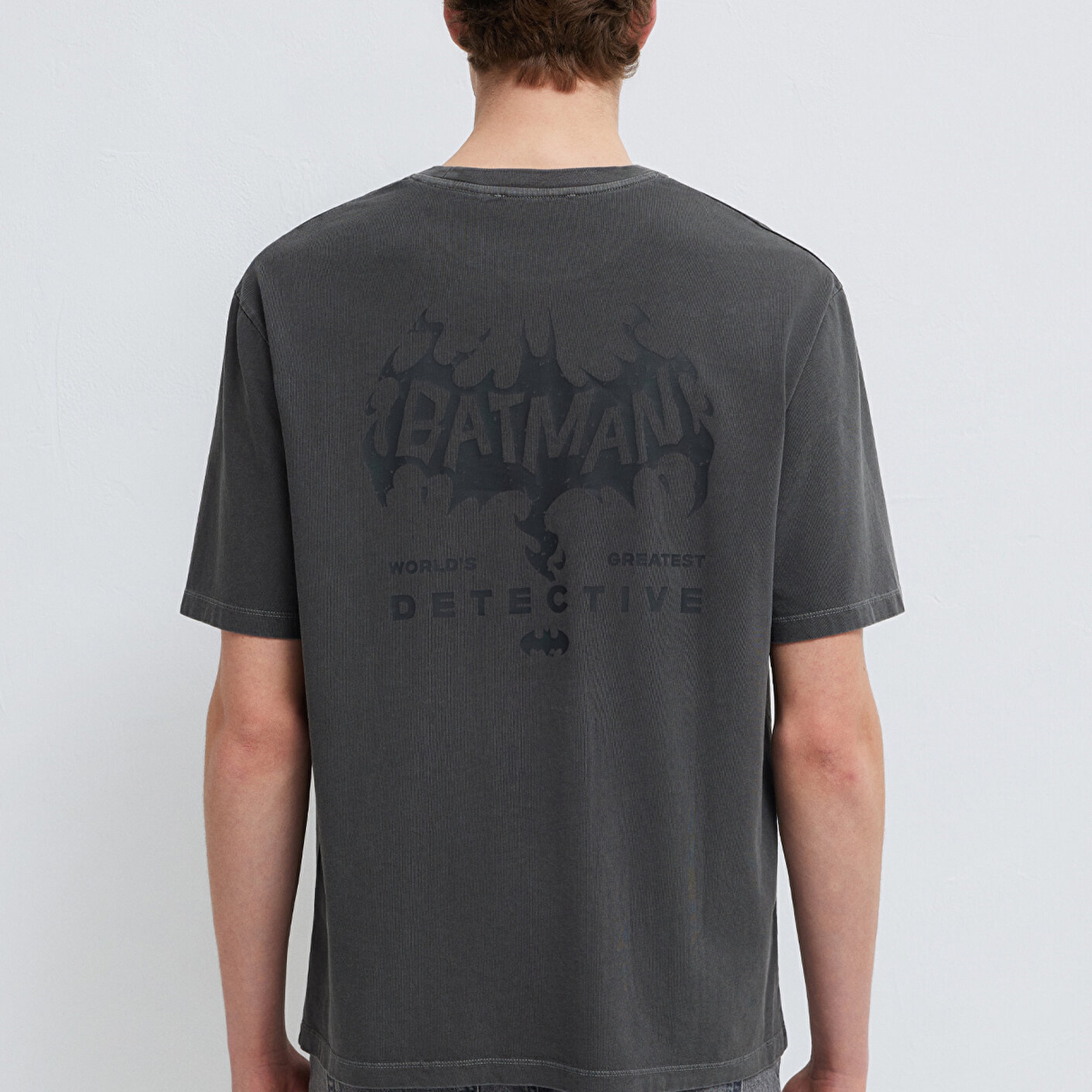 Mavi Batman Baskılı Siyah Tişört Relaxed Fit / Rahat Kesim 0613203-900