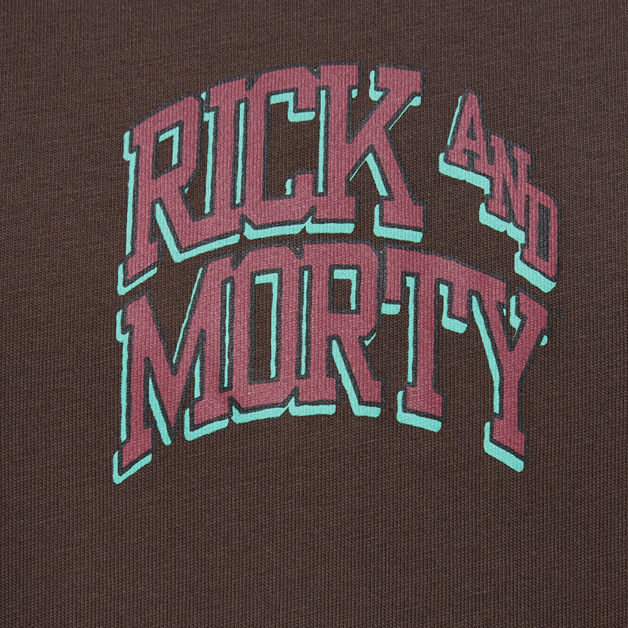 Mavi Rick and Morty Baskılı Kahverengi Tişört Loose Fit / Bol Rahat Kesim 0613205-70251