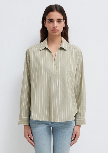  Mavi Çizgili Bluz 1211226-88069