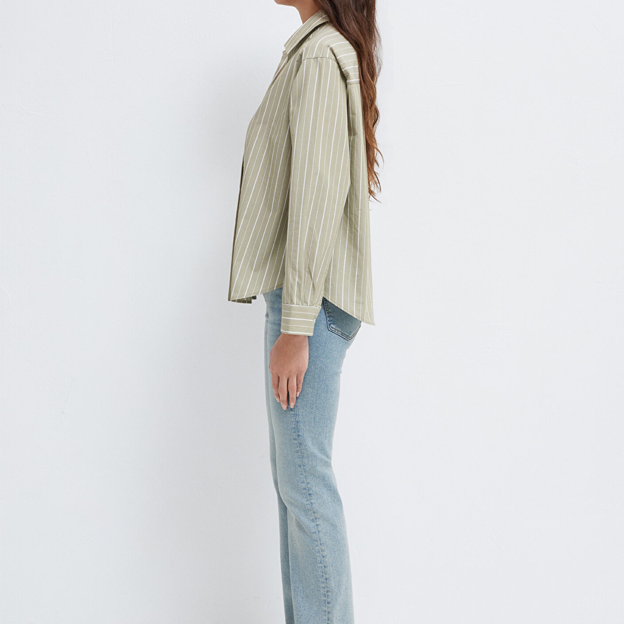 Mavi Çizgili Bluz 1211226-88069