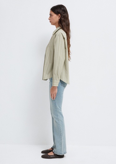  Mavi Çizgili Bluz 1211226-88069