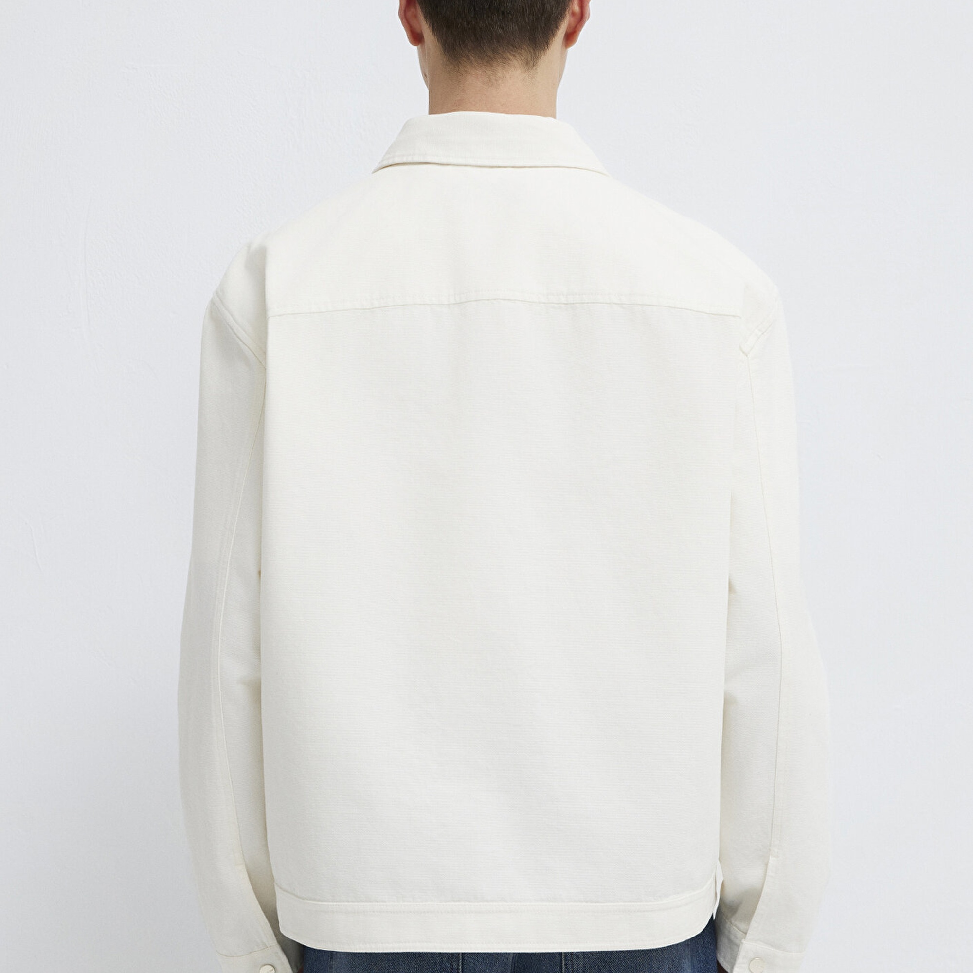 Mavi Ekru Gömlek Oversize / Geniş Kesim 0211861-70057