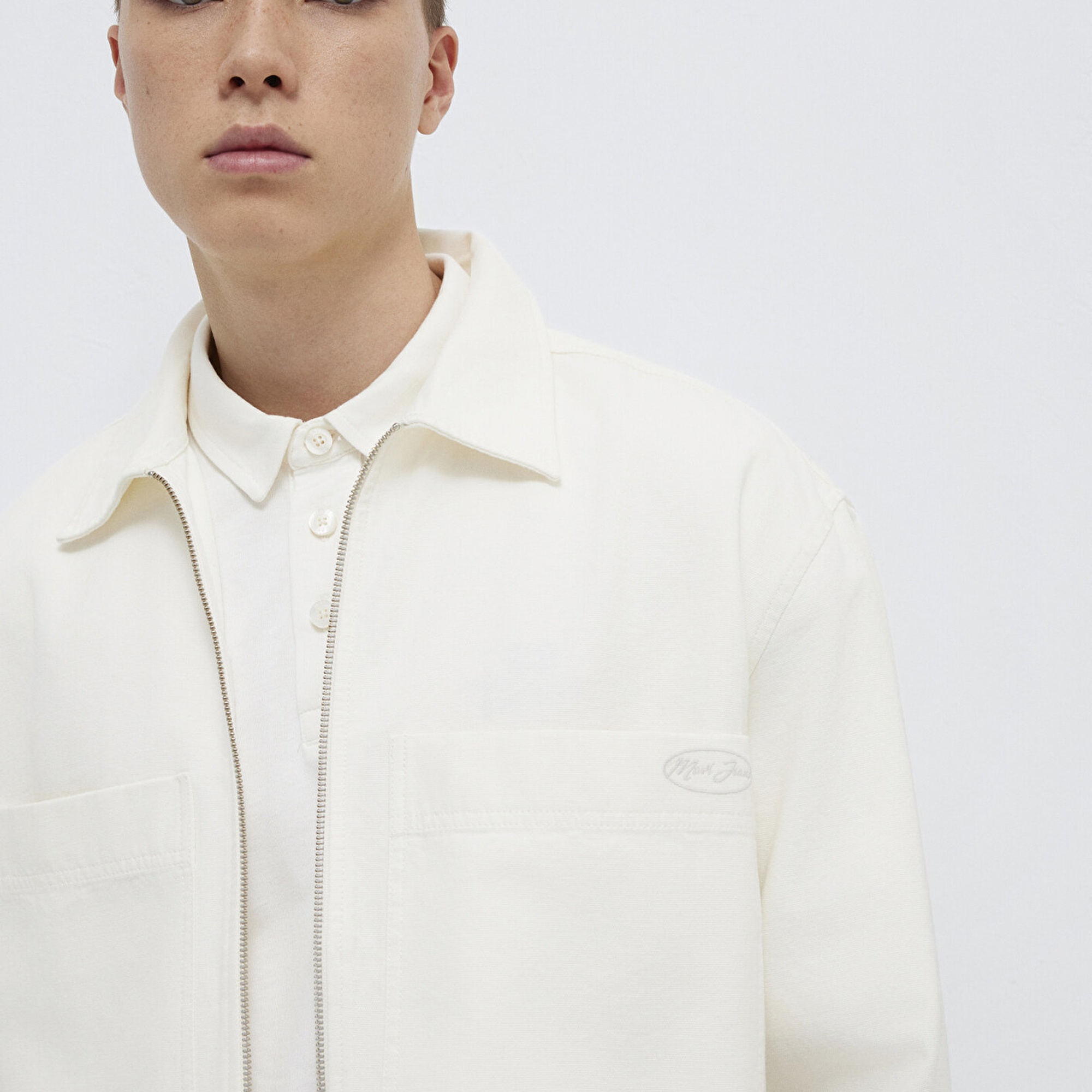 Mavi Ekru Gömlek Oversize / Geniş Kesim 0211861-70057