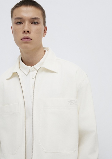  Mavi Ekru Gömlek Oversize / Geniş Kesim 0211861-70057