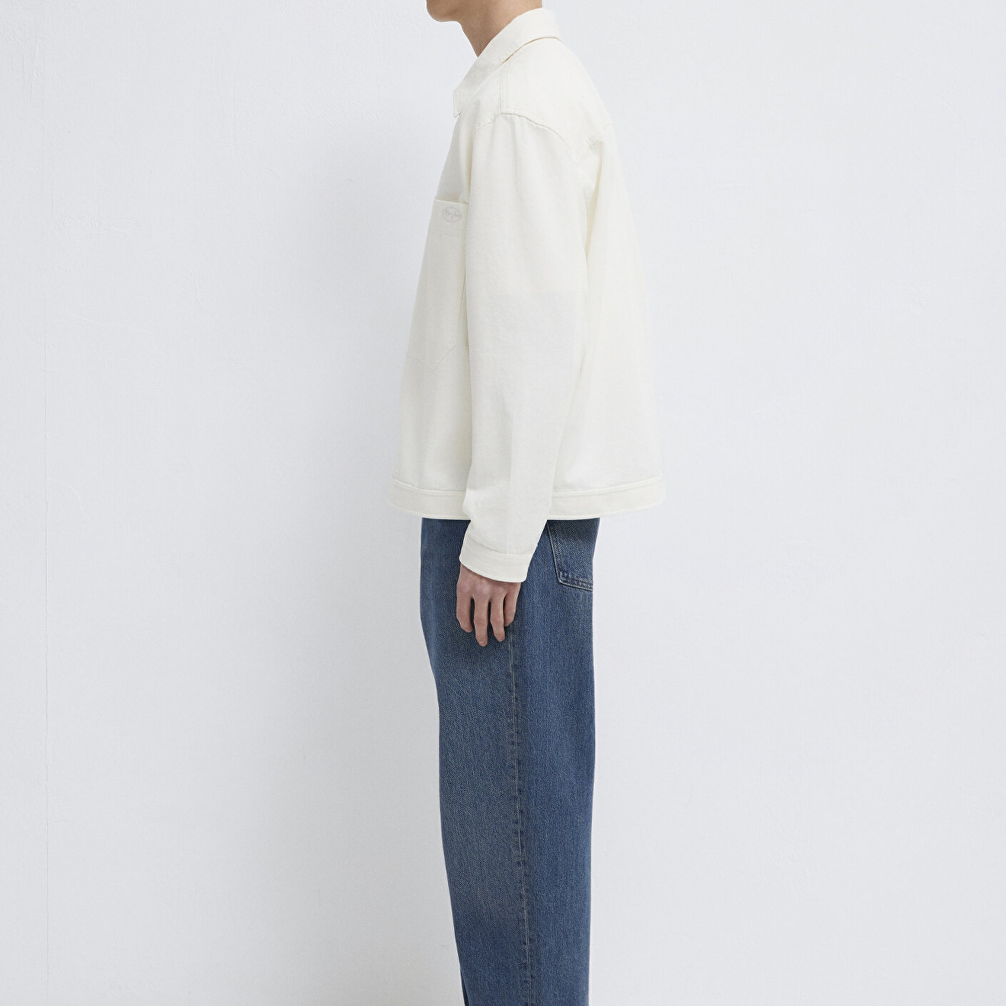 Mavi Ekru Gömlek Oversize / Geniş Kesim 0211861-70057