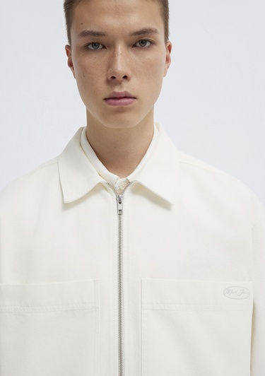  Mavi Ekru Gömlek Oversize / Geniş Kesim 0211861-70057