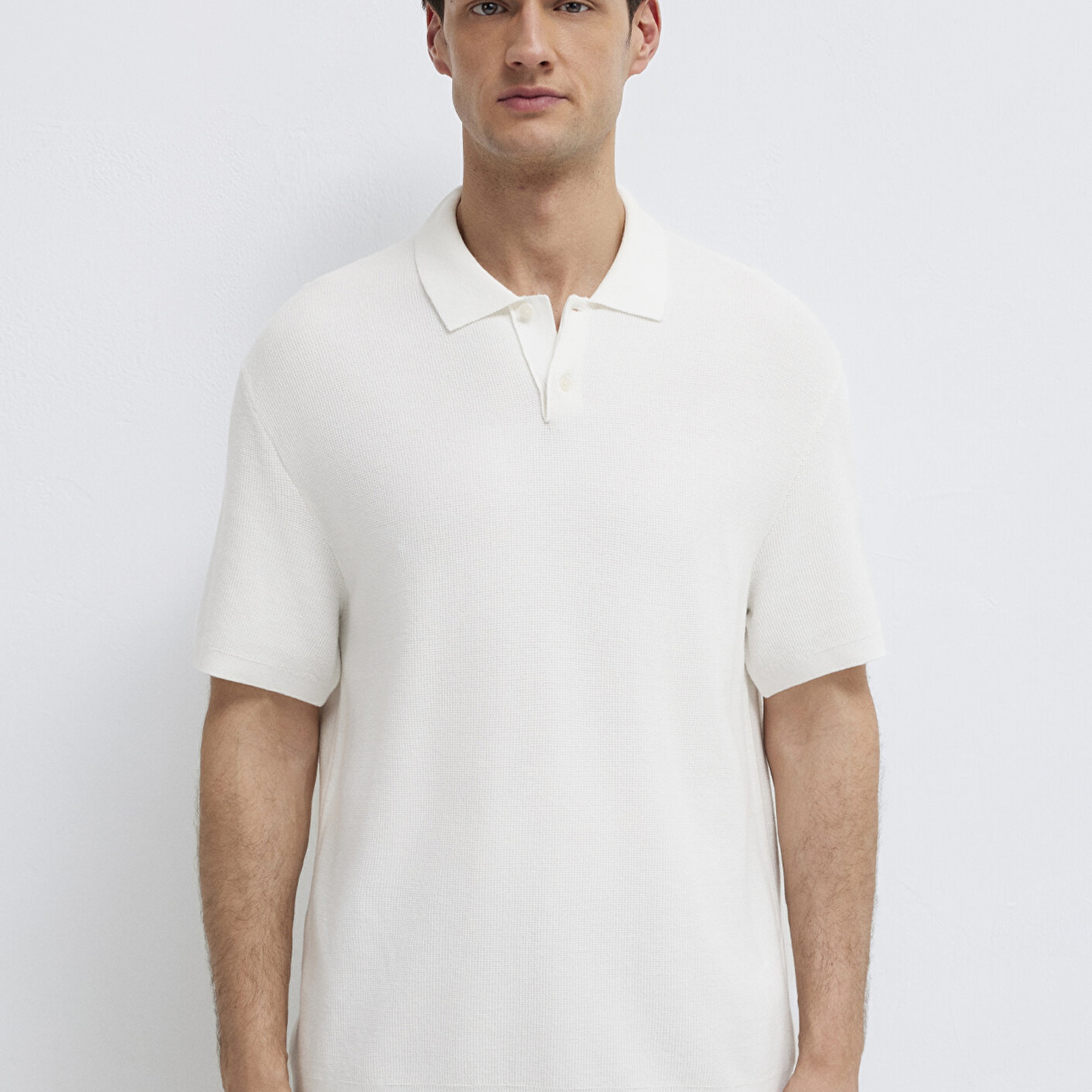 Mavi Ekru Triko Polo 0710397-70057