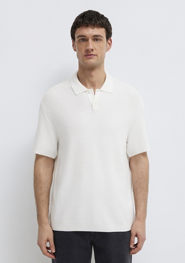  Mavi Ekru Triko Polo 0710397-70057