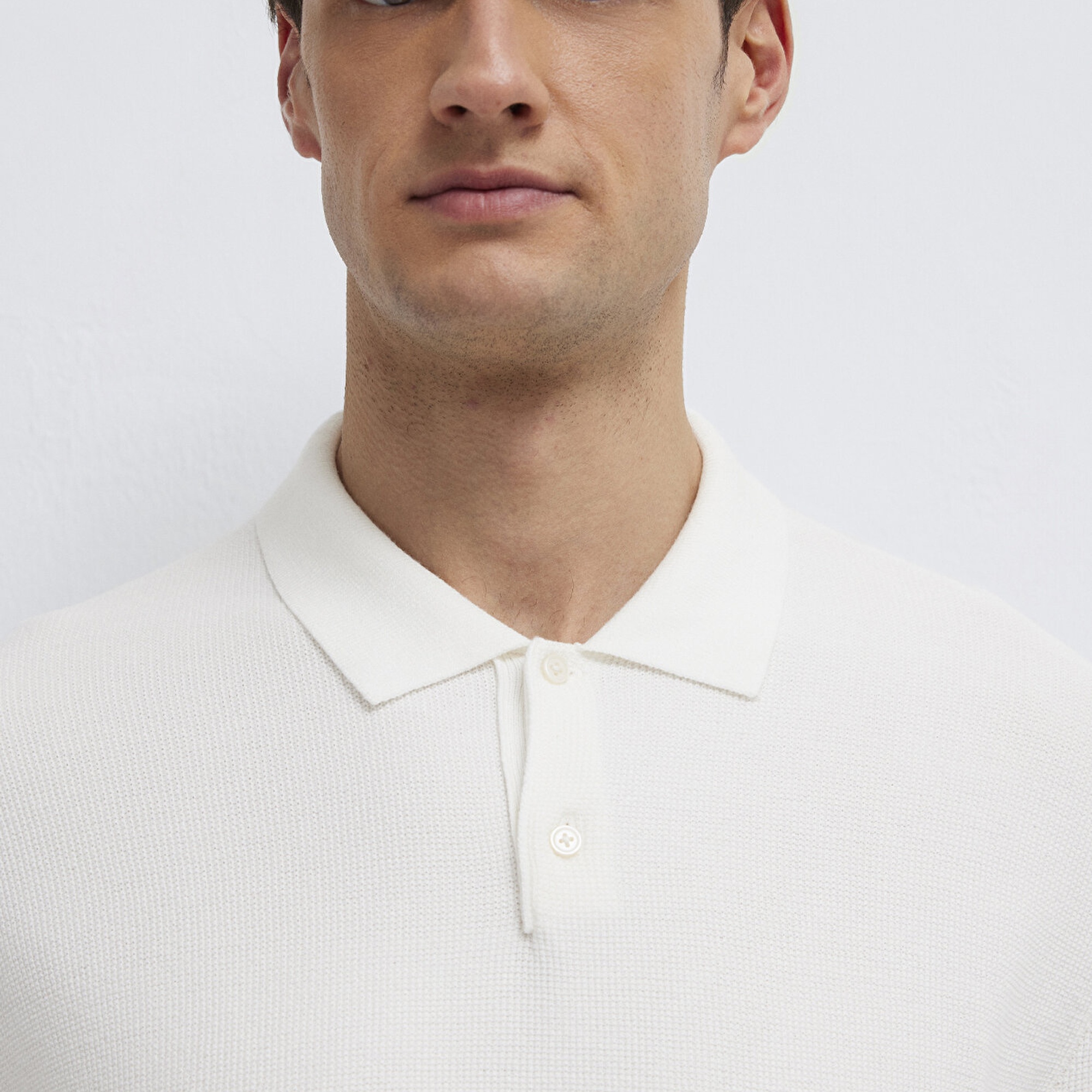 Mavi Ekru Triko Polo 0710397-70057