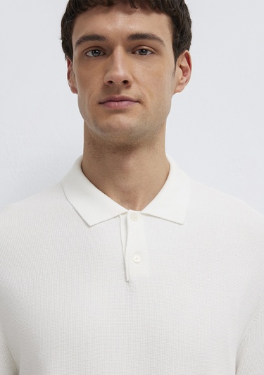  Mavi Ekru Triko Polo 0710397-70057