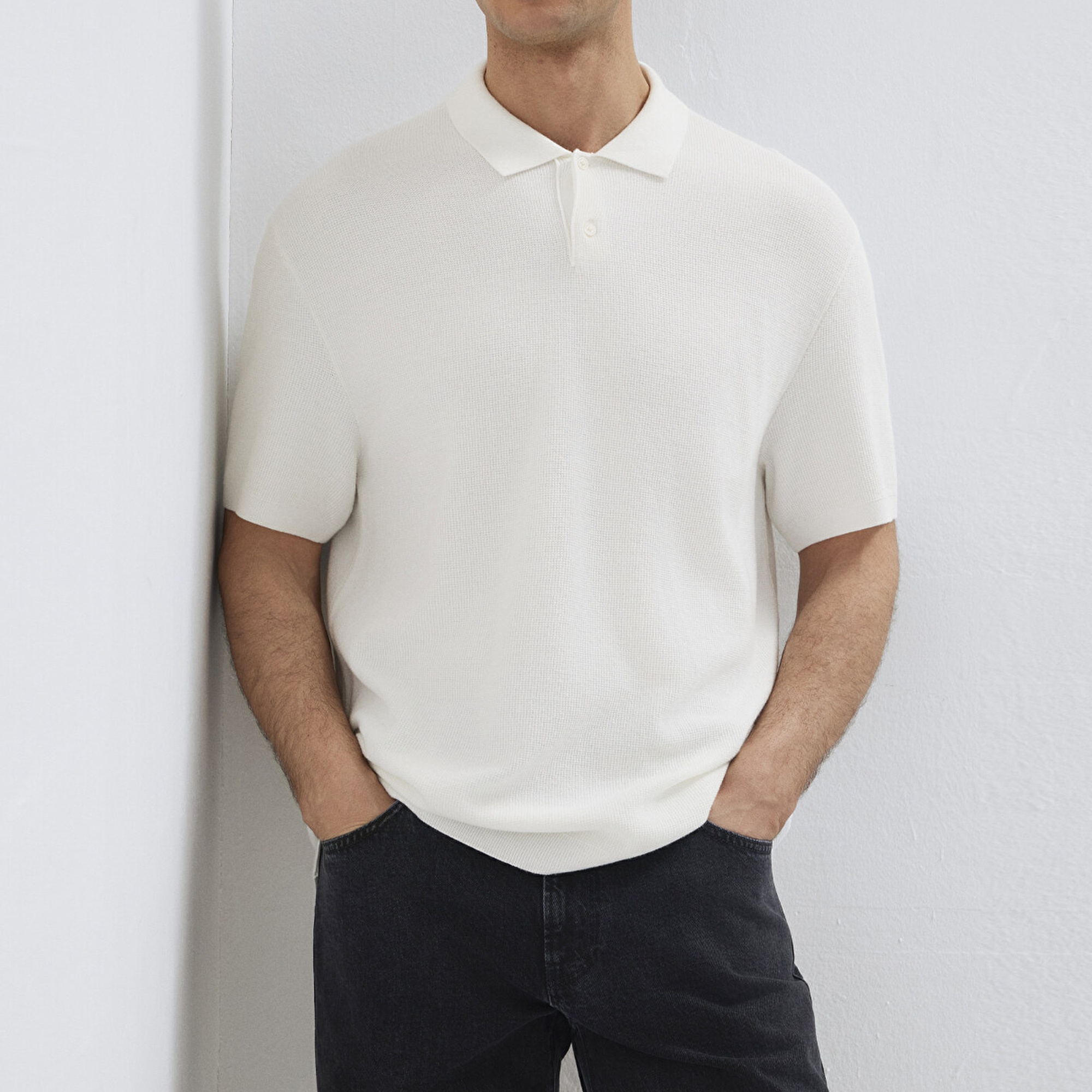 Mavi Ekru Triko Polo 0710397-70057