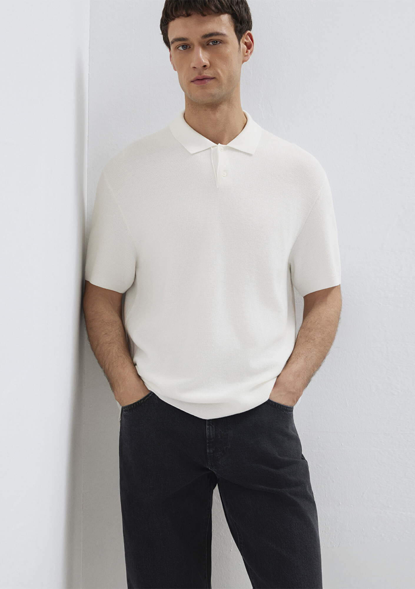  Mavi Ekru Triko Polo 0710397-70057